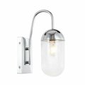 Cling Kace 1 Light Chrome & Clear Glass Wall Sconce CL2954195